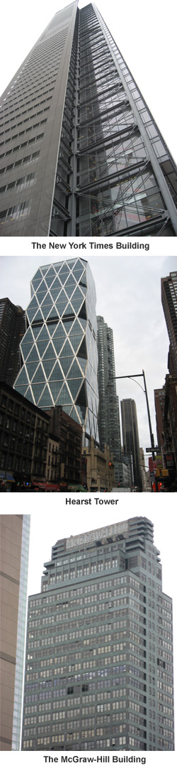 New York Times Building, Hearst Tower, McGraw-Hill Building